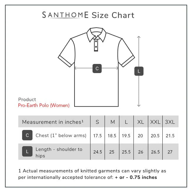 Santhome PRO EARTH Womens Polo Shirt (White)