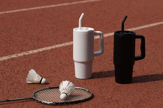 Bern Stainless Steel Tumbler with Reusable Straw (White)