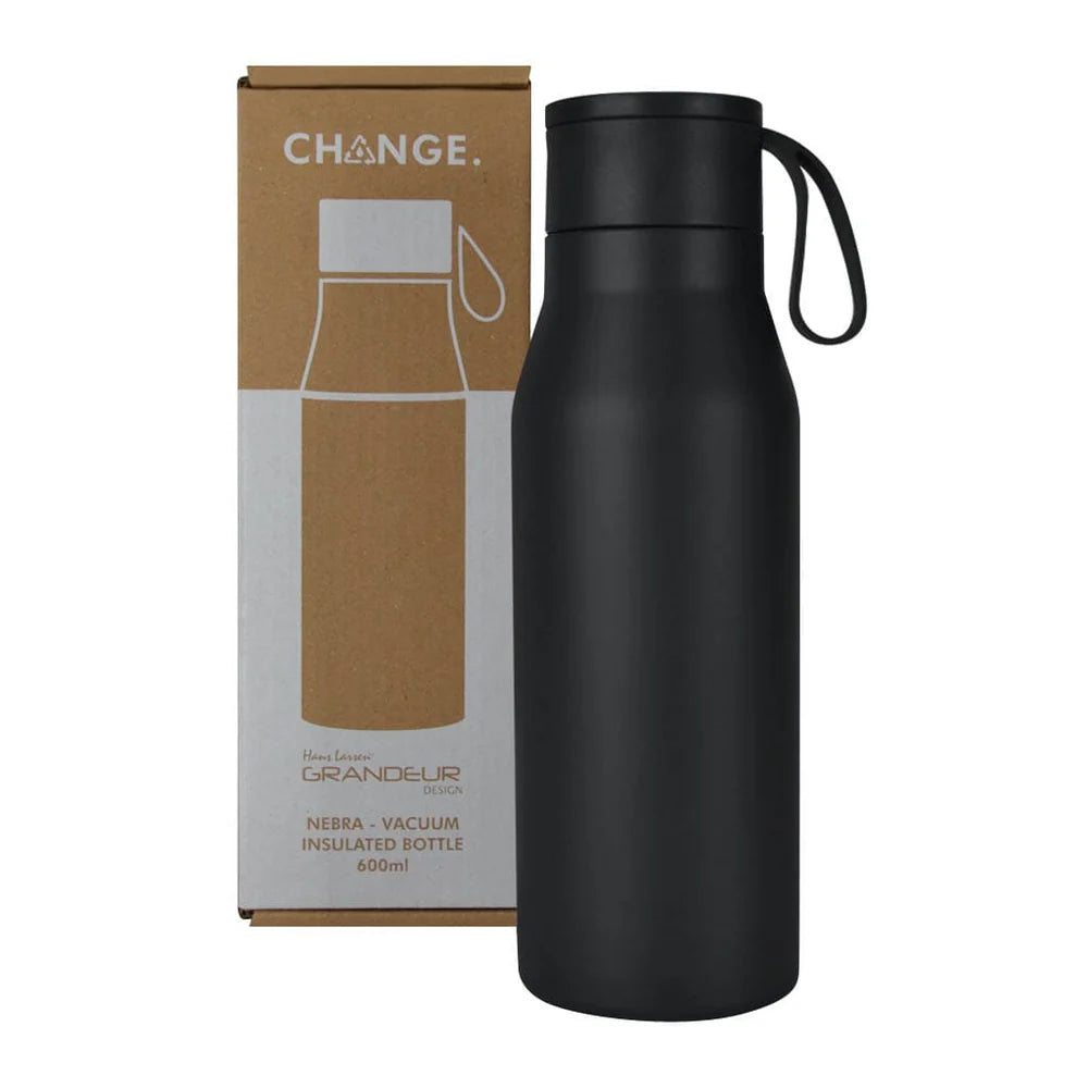 Nebra Vacuum Insulated Bottle with Loop (Black)
