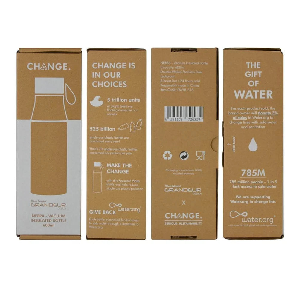 Nebra Vacuum Insulated Bottle with Loop (Grey)