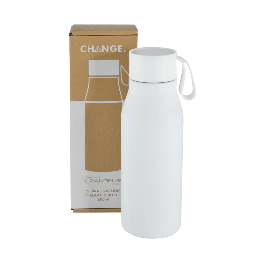 Nebra Vacuum Insulated Bottle with Loop (White)