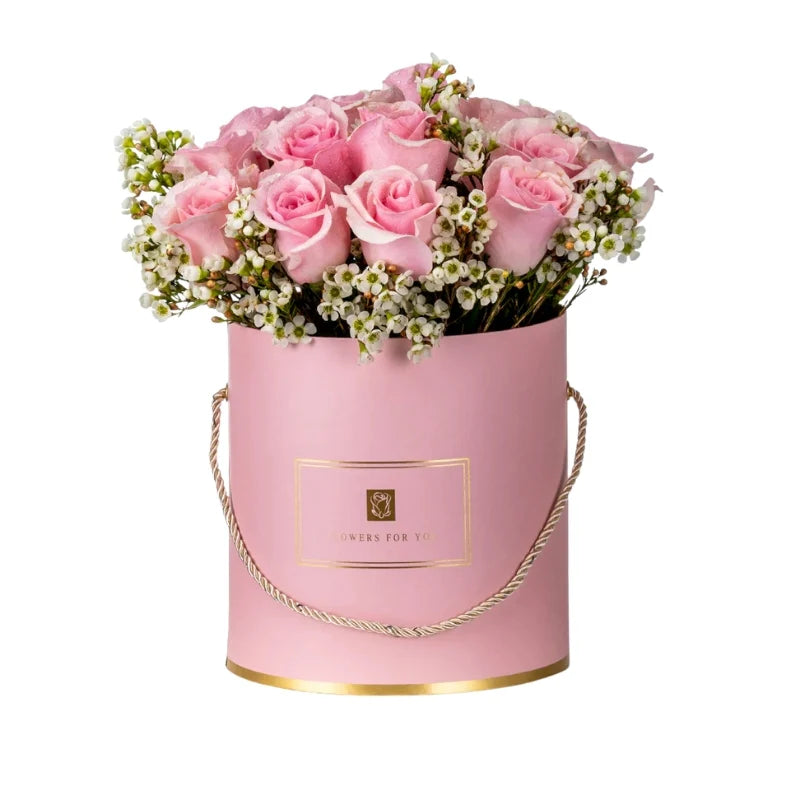 Pink Rose Box Arrangement