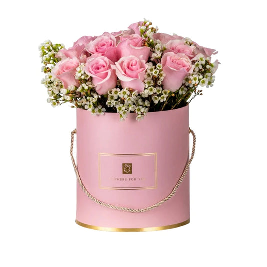 Pink Rose Box Arrangement