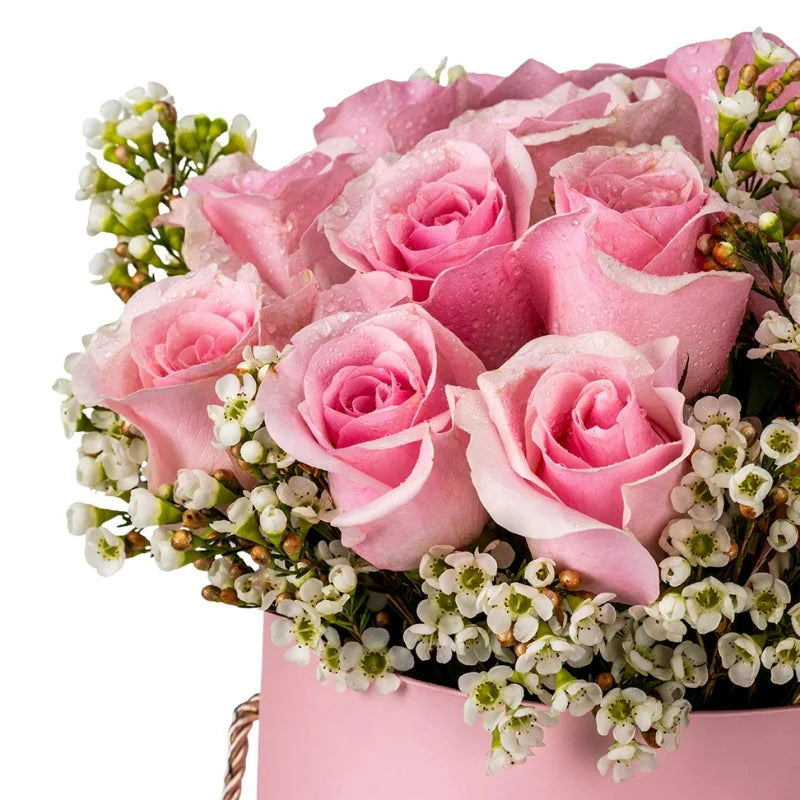 Pink Rose Box Arrangement