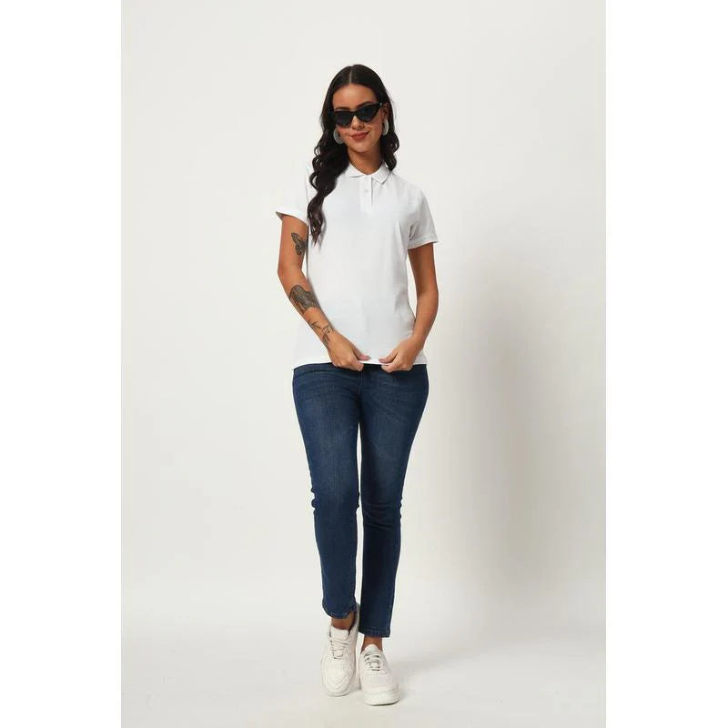 Santhome PRO EARTH Womens Polo Shirt (White)