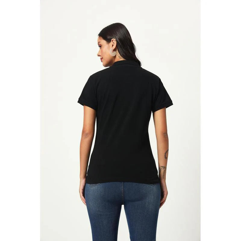 Santhome PRO EARTH Womens Polo Shirt (Black)