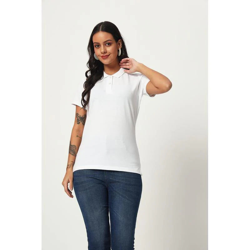 Santhome PRO EARTH Womens Polo Shirt (White)