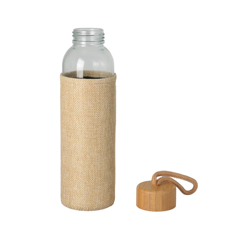 Spello Glass Bottle with Jute Sleeve (500ml)